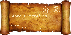 Szokoli Richárd névjegykártya